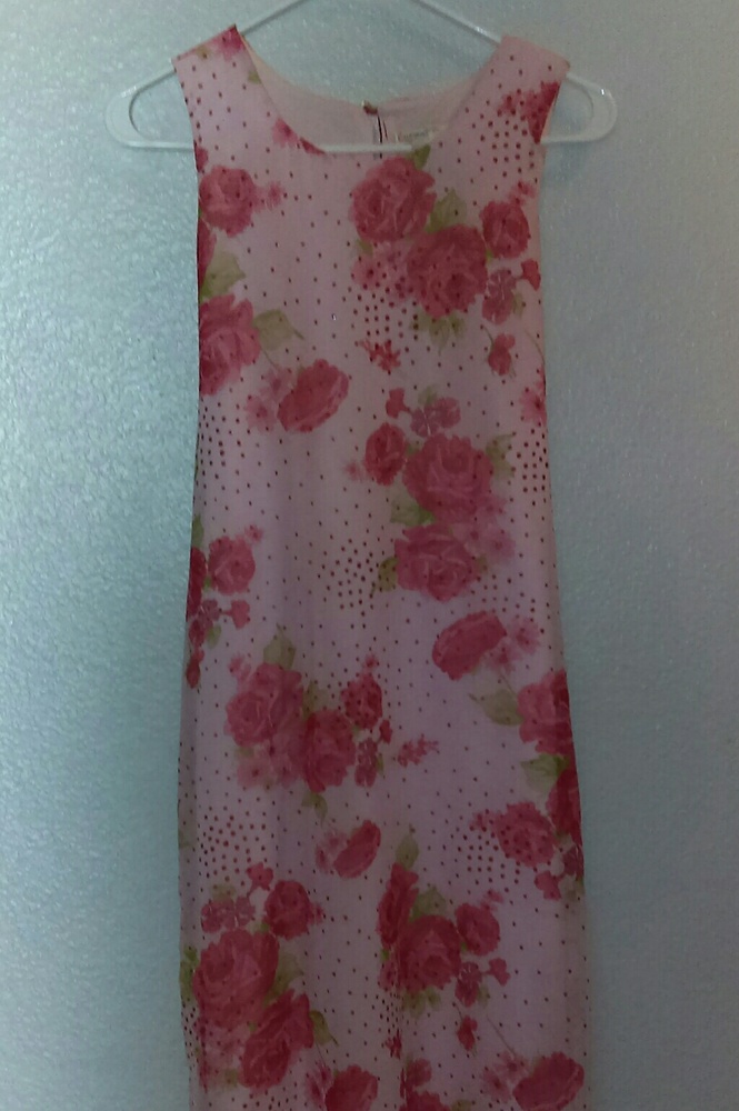 California Concepts sheer rose & glitter dress